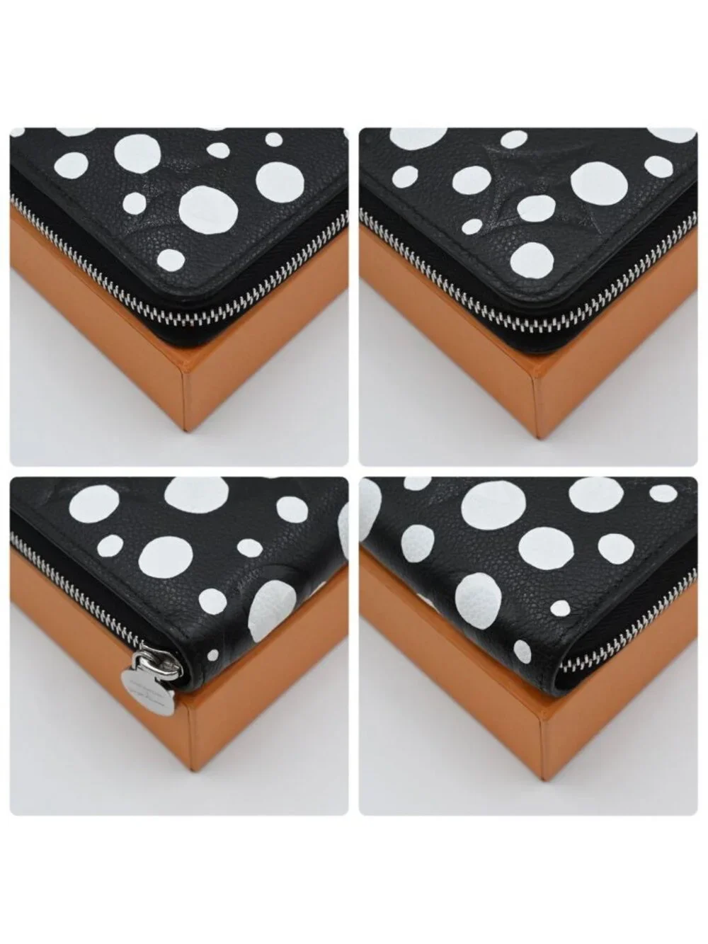 Louis Vuitton Yayoi Kusama Zippy Wallet Empreinte Black
